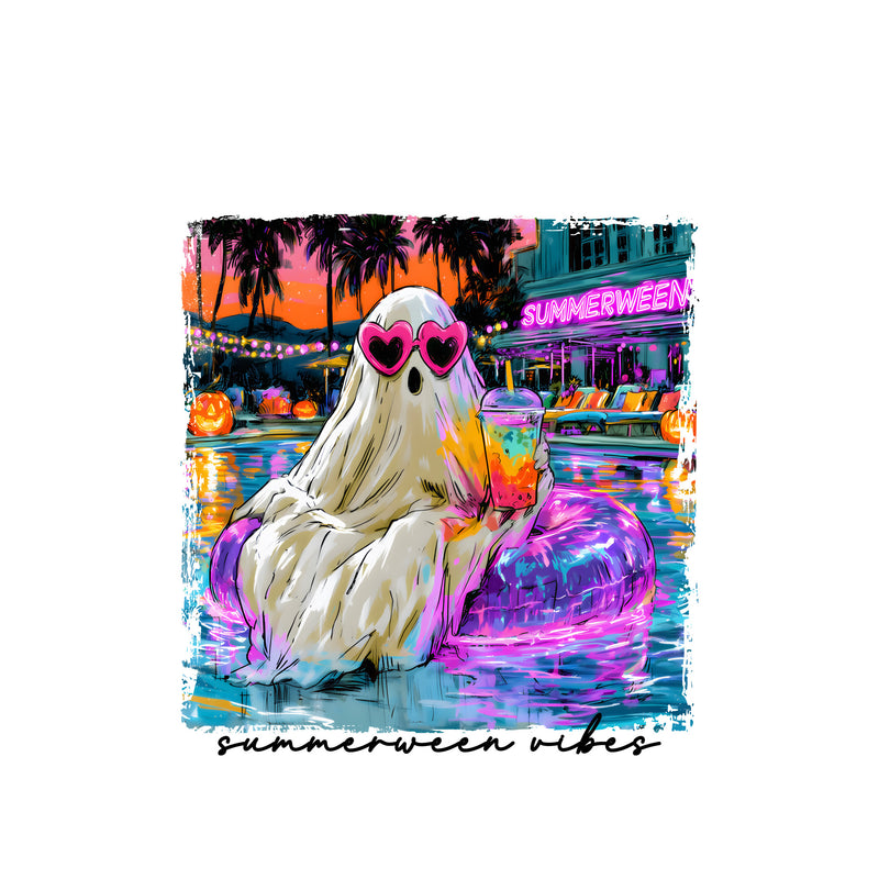 Summerween Vibes Pool Party - DTF Transfer