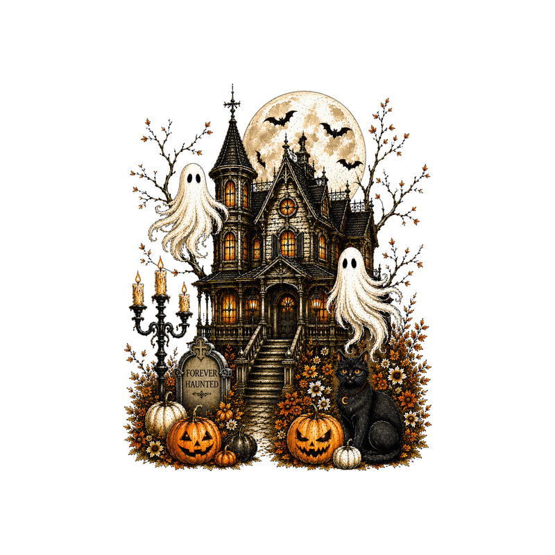 Forever Haunted Mansion Scene - DTF Transfer