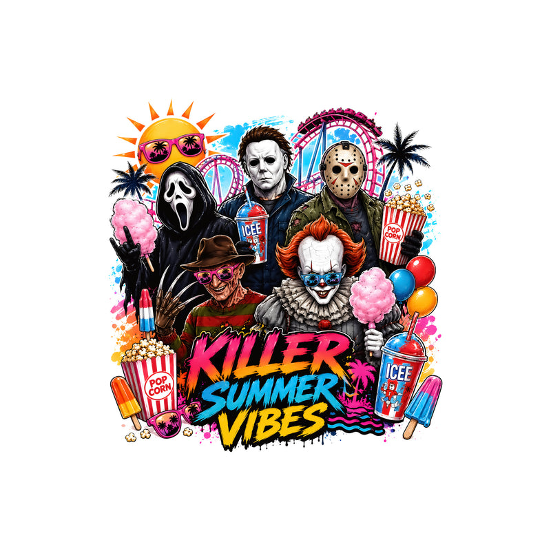 Killer Summer Vibes - Slasher Amusement Park - DTF Transfer