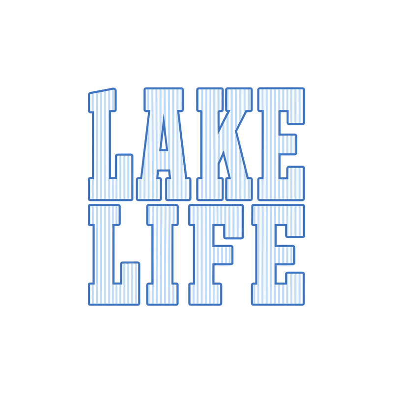 Striped Preppy Lake Life - DTF Transfer