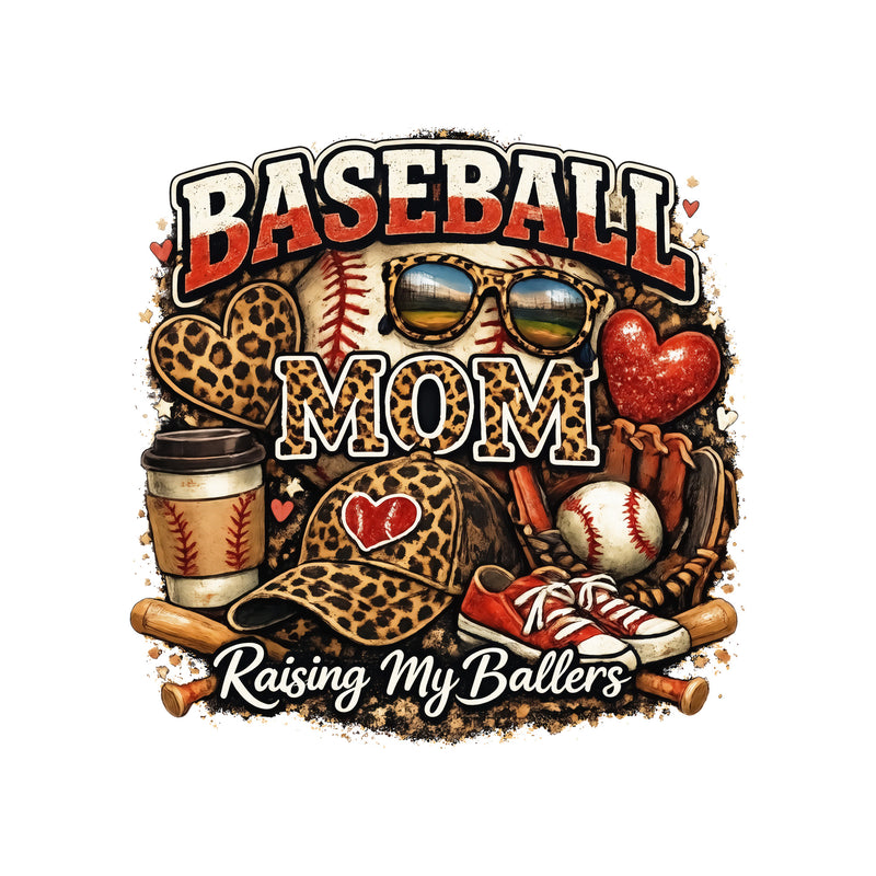 Ballpark Chic Leopard Baseball Mom - DTF Transfer