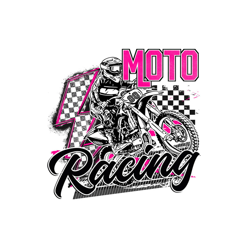 Electric Pink Moto Racing - DTF Transfer