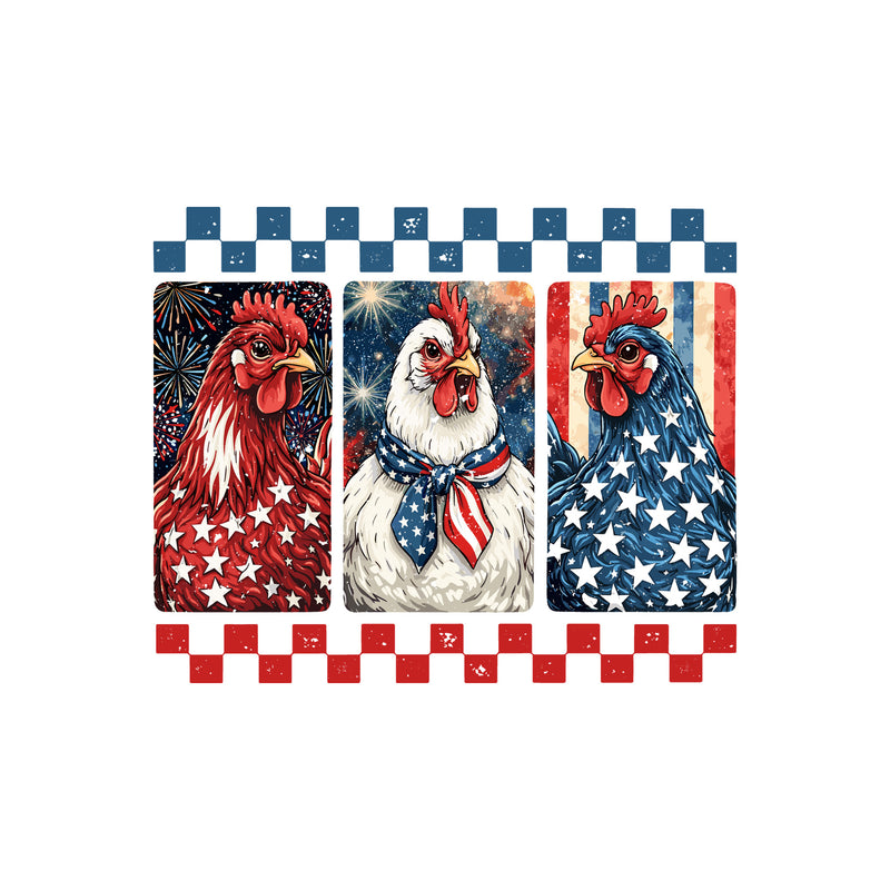Patriotic Chickens - DTF Transfer