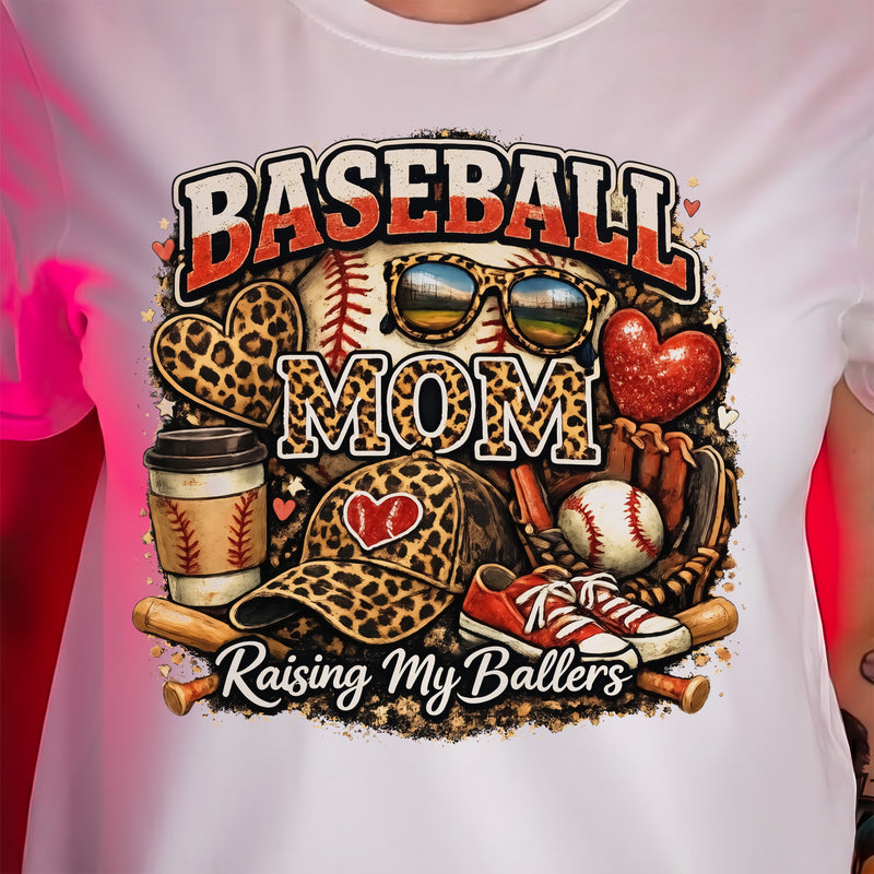 Ballpark Chic Leopard Baseball Mom - DTF Transfer