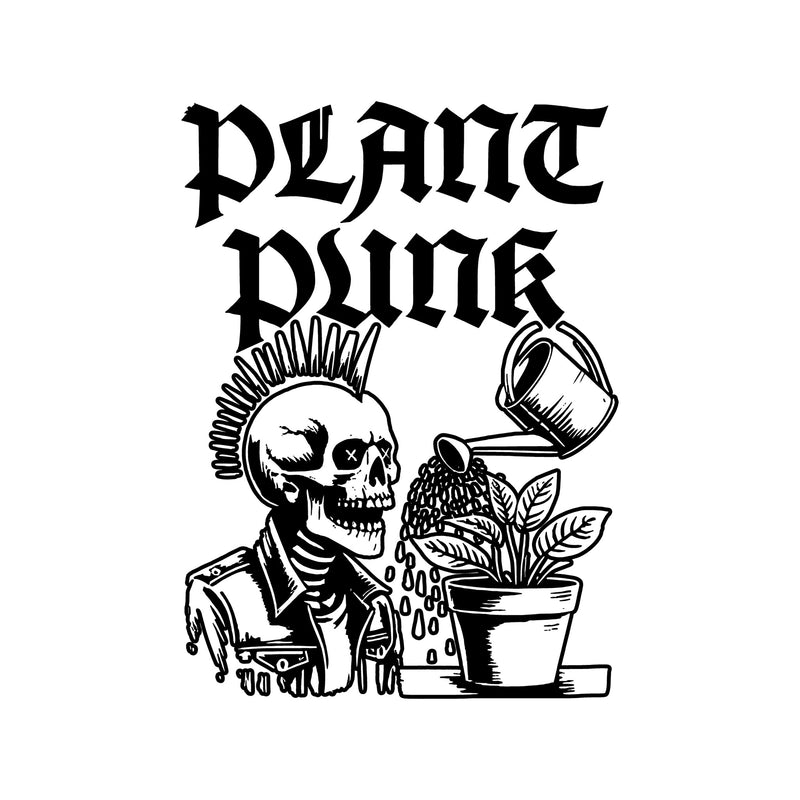 Plant Punk Mohawk Skull - DTF Transfer