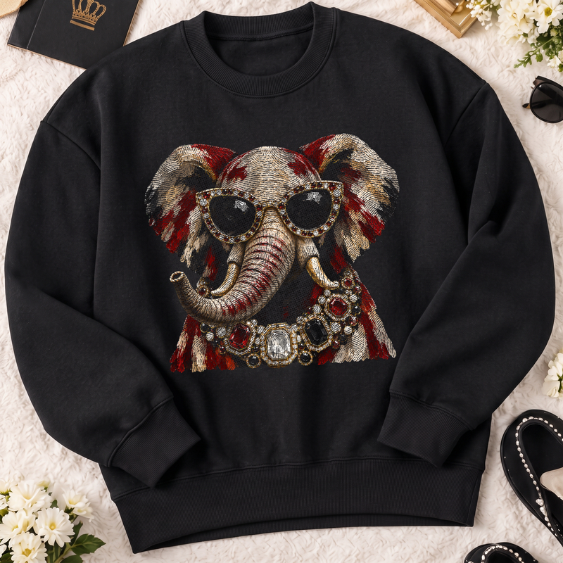Jeweled Sunglasses & Crimson Mosaic DTF Transfer