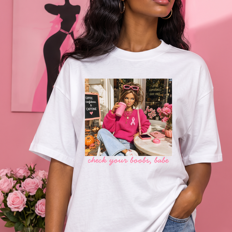 Coffee Shop Doll Awareness DTF Transfer