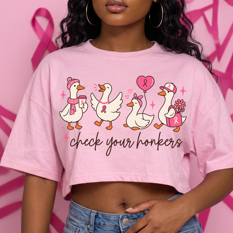 Cute Goose Squad Pink Awareness DTF Transfer