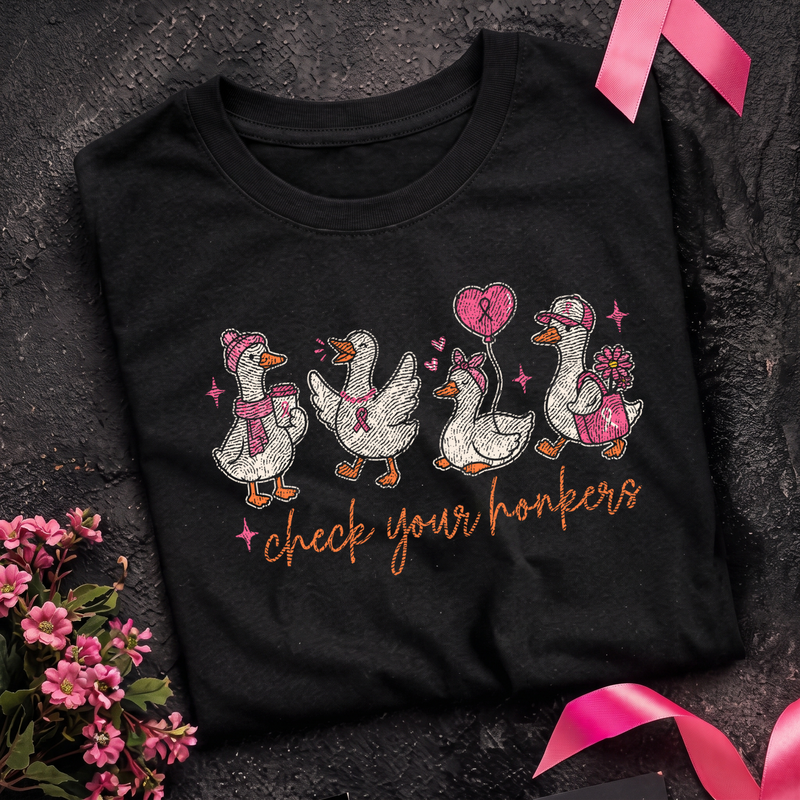 Cute Goose Squad Pink Awareness DTF Transfer