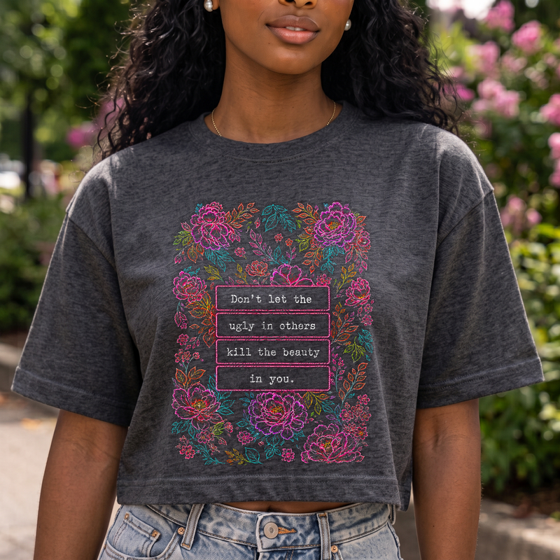 Neon Floral DTF Transfer
