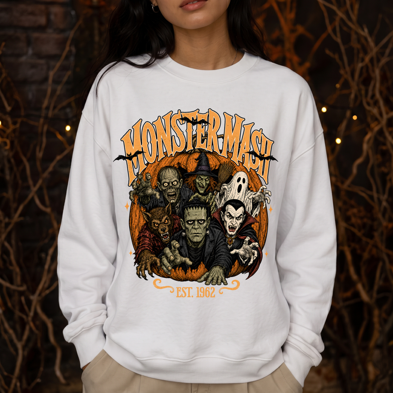 Classic Horror Icons Vintage Pumpkin DTF Transfer