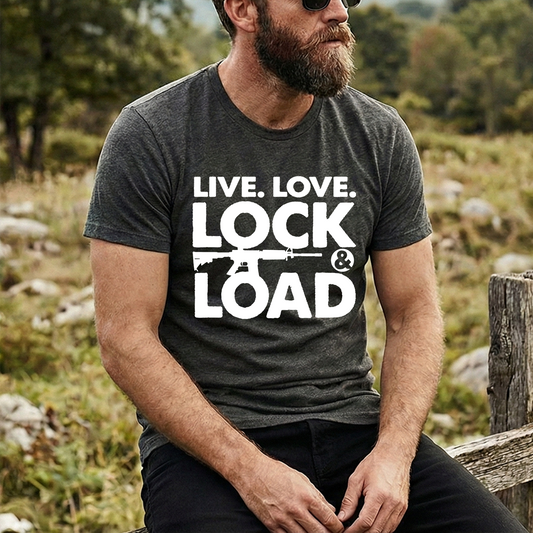 The Suburban Mantra: Tactical Edition Live, Love, Load - DTF Transfer