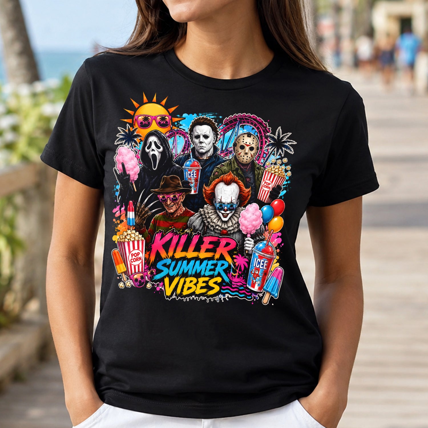 Killer Summer Vibes - Slasher Amusement Park - DTF Transfer