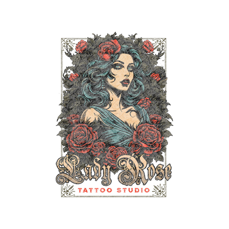 Lady Rose Tattoo Studio - DTF Transfer