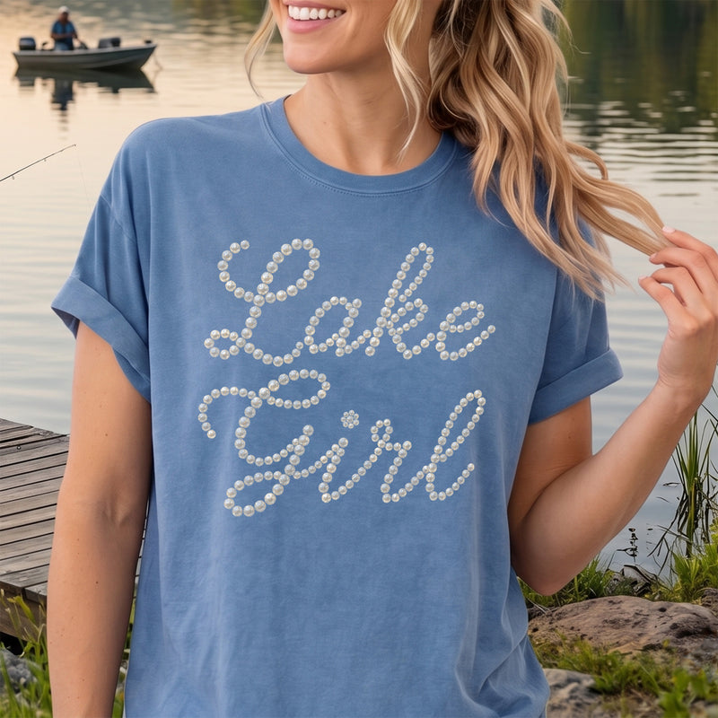 Faux Pearl Lake Girl - DTF Transfer