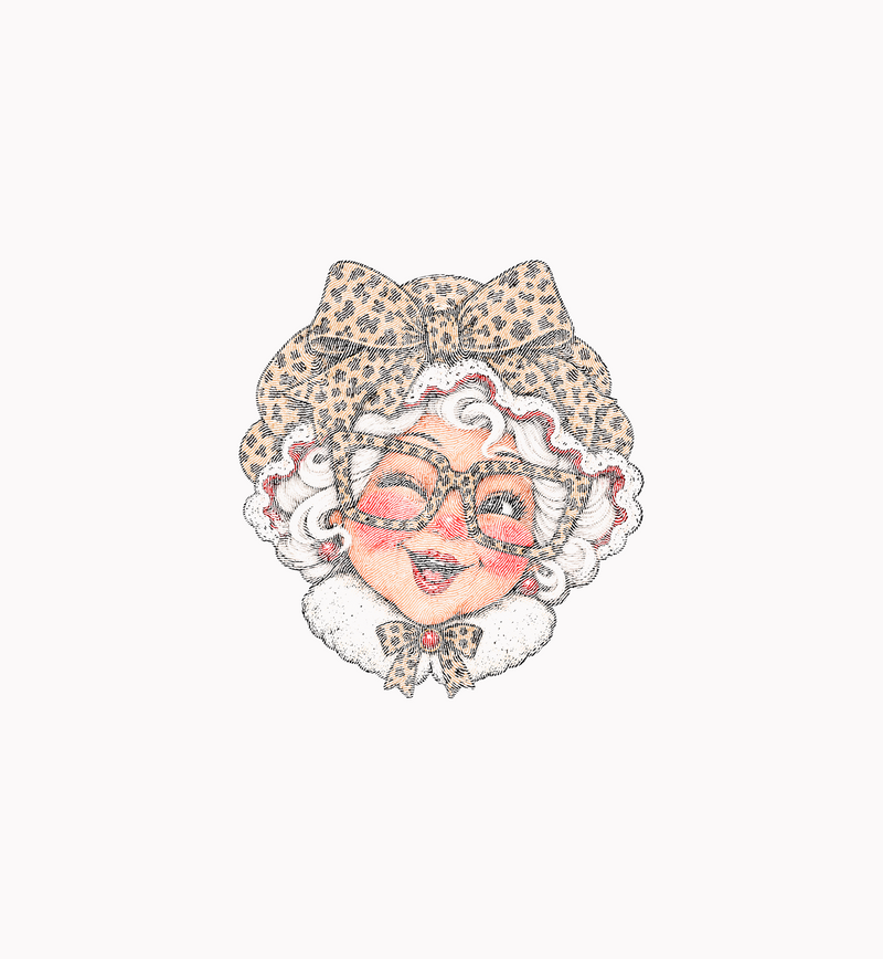 Glam Leopard Mrs. Claus Sassy Vintage Holiday - DTF Transfer
