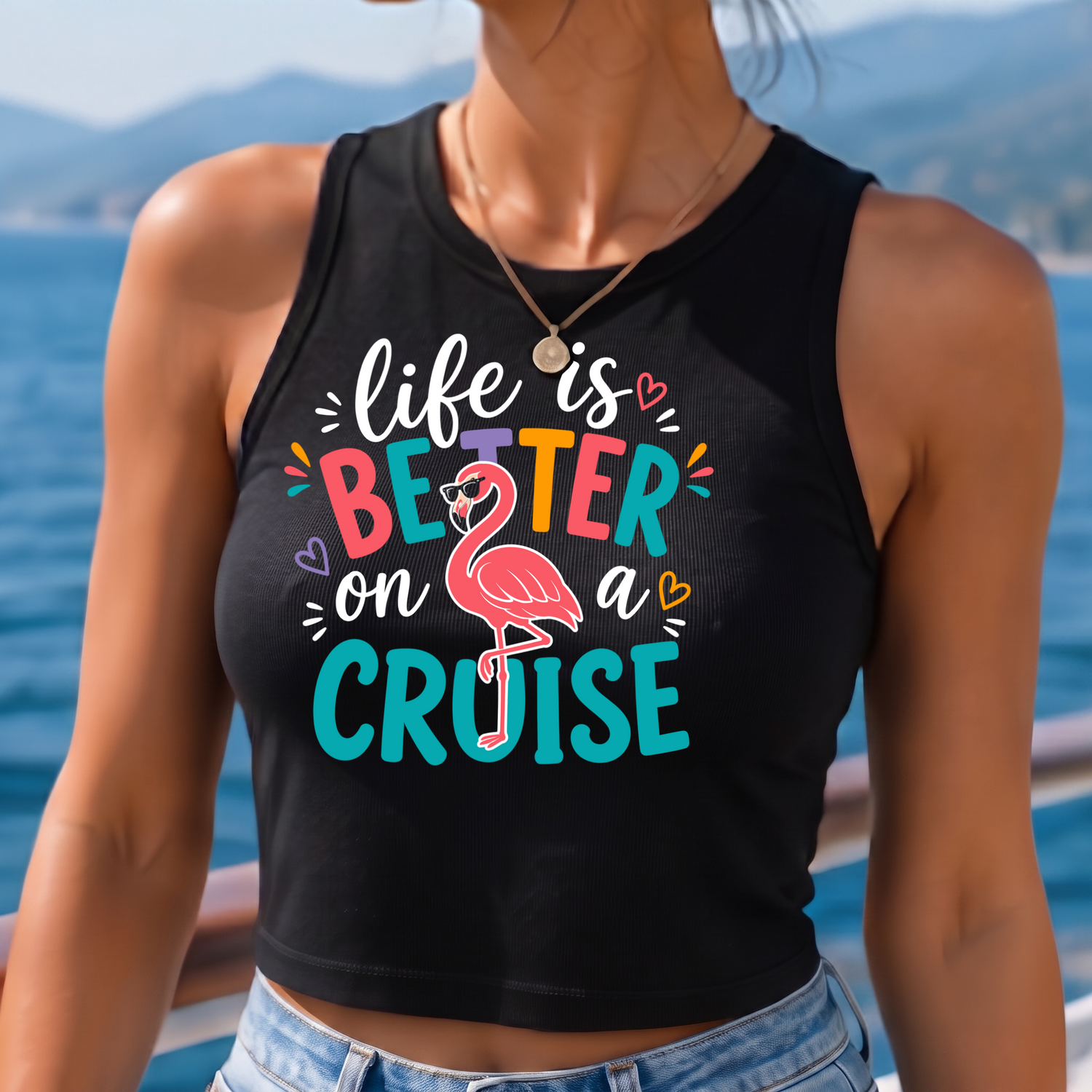 Better Cruise Retro Flamingo Vacation - DTF Transfer