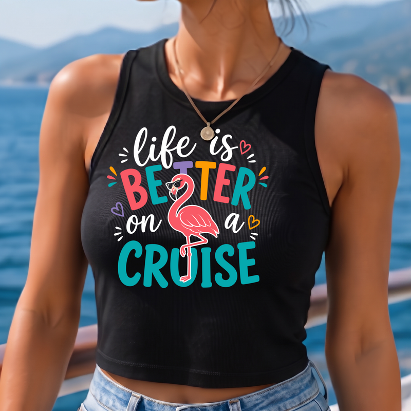 Better Cruise Retro Flamingo Vacation - DTF Transfer