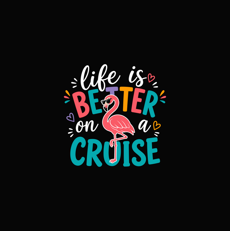 Better Cruise Retro Flamingo Vacation - DTF Transfer
