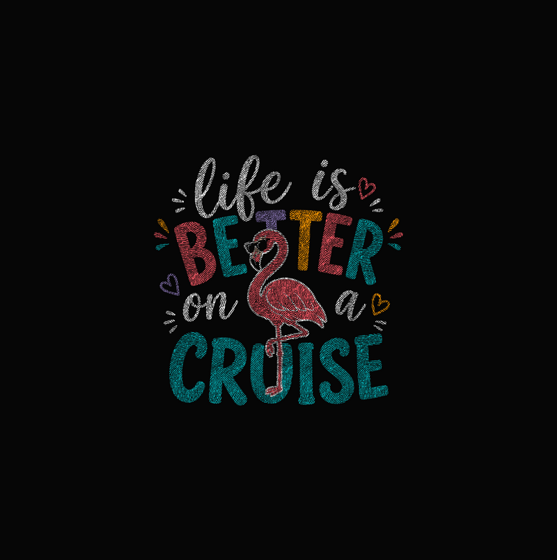 Better Cruise Retro Flamingo Vacation - DTF Transfer