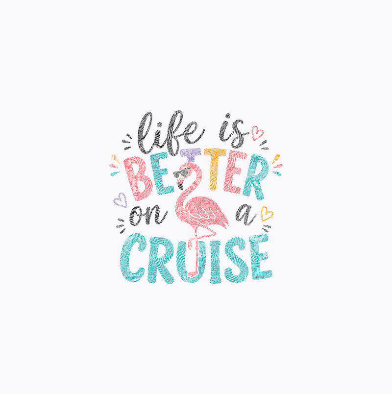 Better Cruise Retro Flamingo Vacation - DTF Transfer