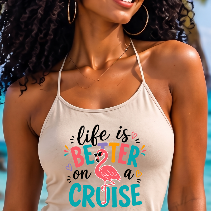 Better Cruise Retro Flamingo Vacation - DTF Transfer