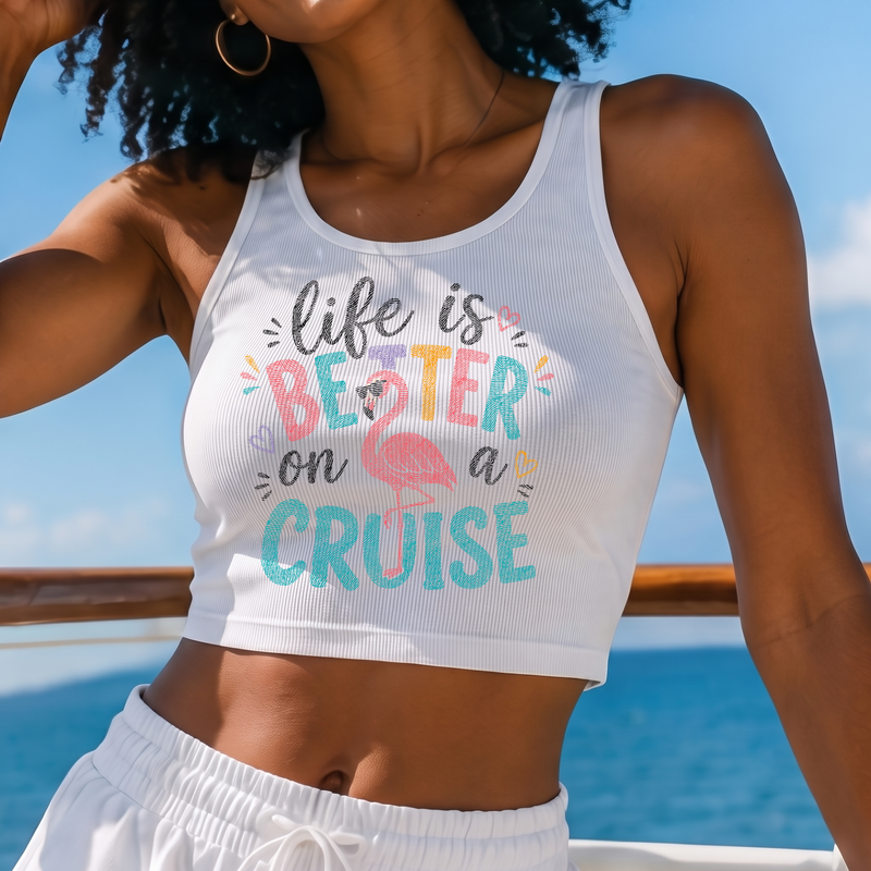 Better Cruise Retro Flamingo Vacation - DTF Transfer