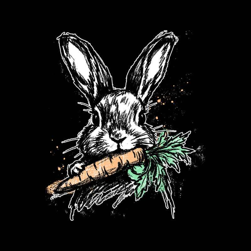 Vintage Line Art Bunny Sketch - DTF Transfer