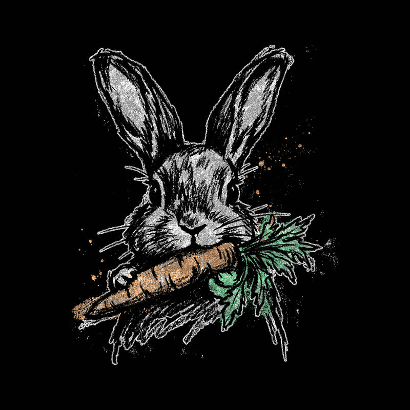 Vintage Line Art Bunny Sketch - DTF Transfer