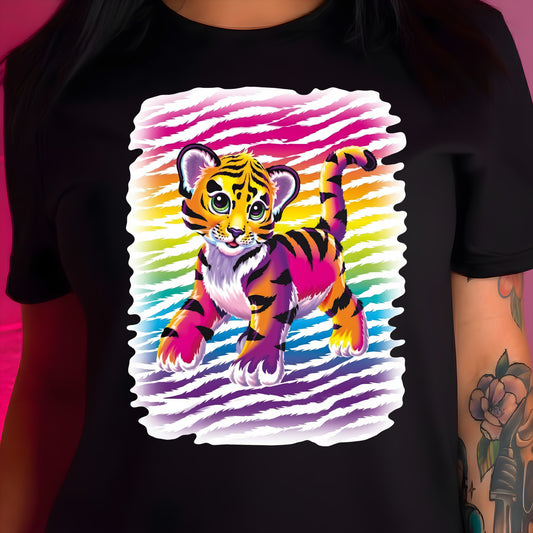 Neon Rainbow Tiger - DTF Transfer