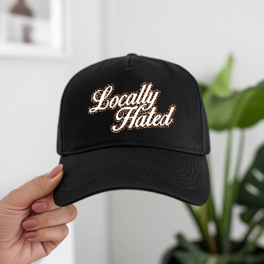 Locally Hated: Leopard Print Cursive - DTF Transfer
