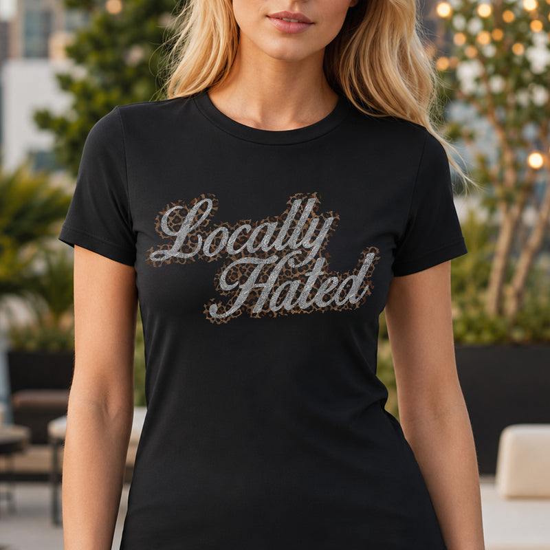 Locally Hated: Leopard Print Cursive - DTF Transfer