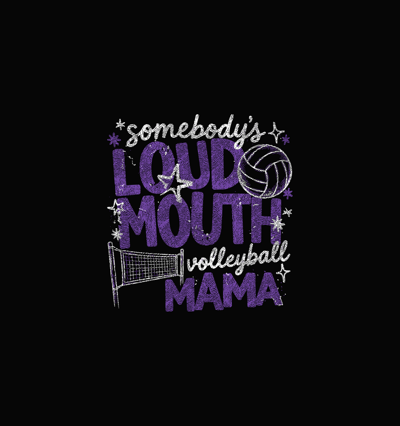 Distressed Purple Typography DTF Transfer