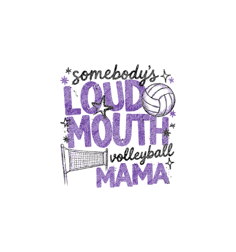 Distressed Purple Typography DTF Transfer
