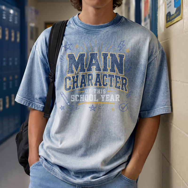 Main Character Varsity Academic - DTF Transfer