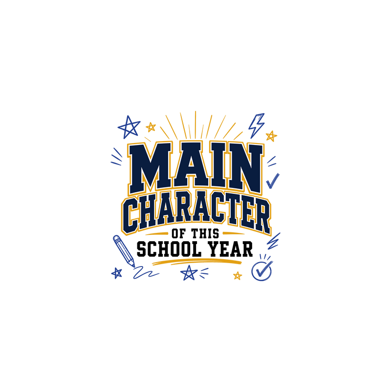 Main Character Varsity Academic - DTF Transfer