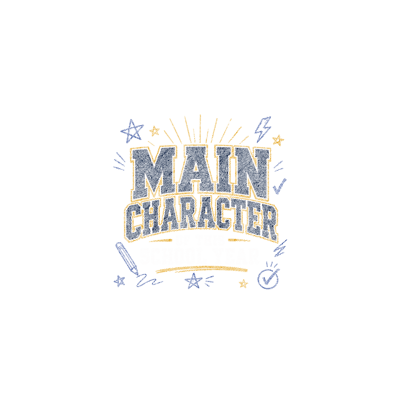 Main Character Varsity Academic - DTF Transfer