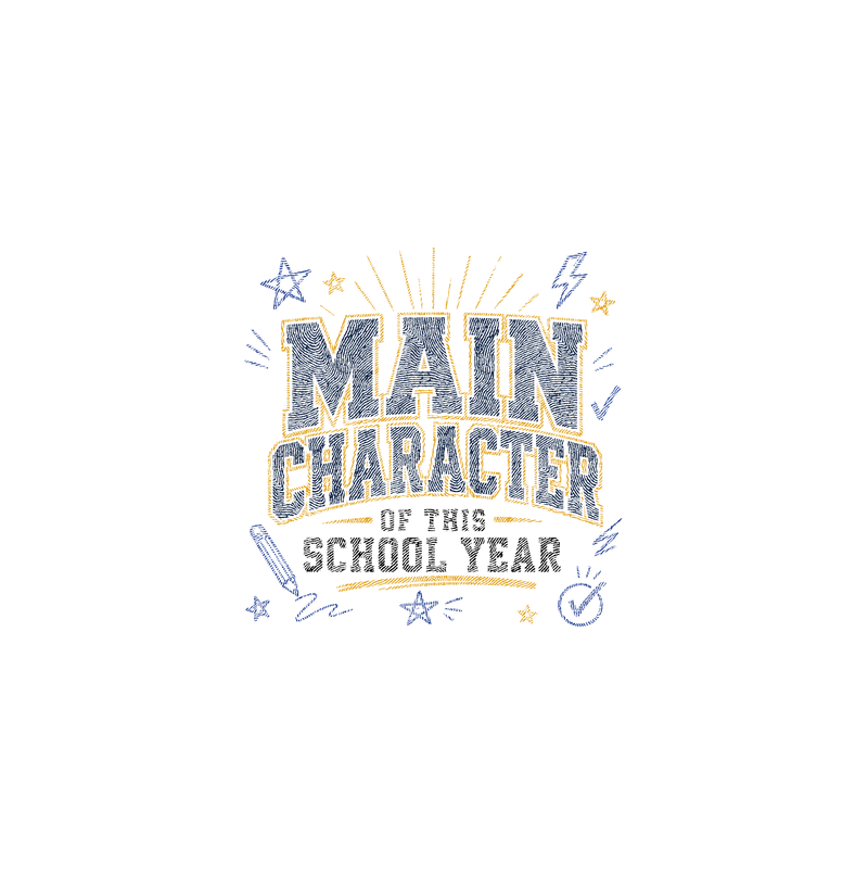 Main Character Varsity Academic - DTF Transfer
