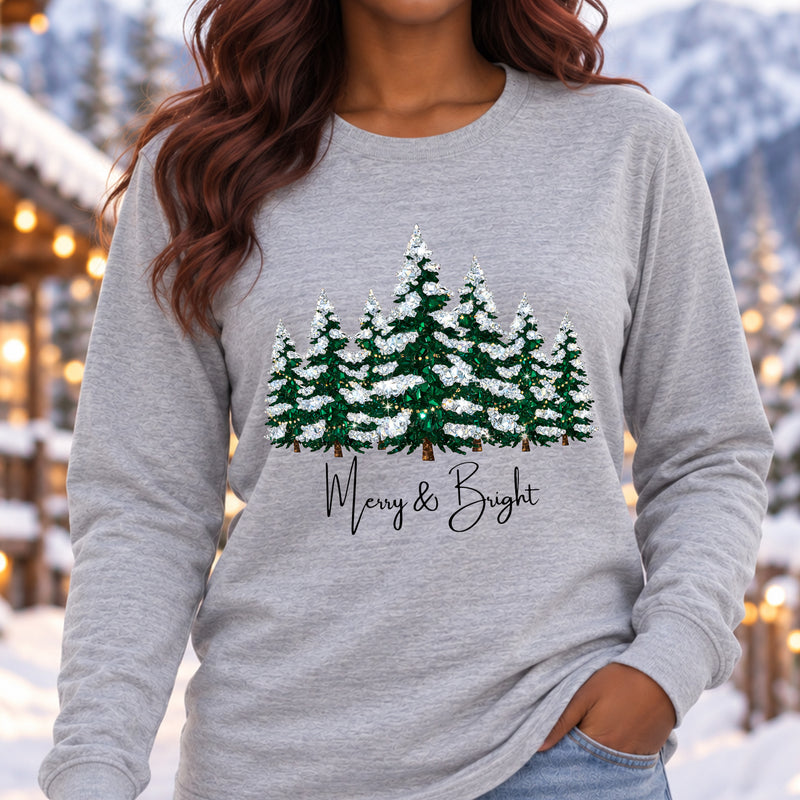 Faux Gemstone: Merry & Bright Trees - DTF Transfer