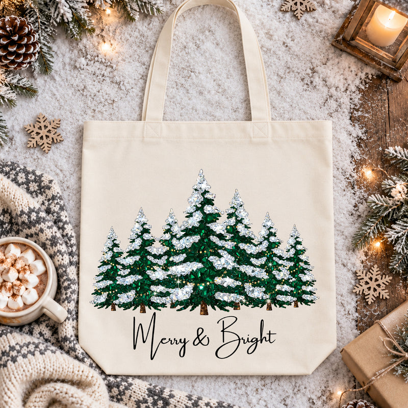 Faux Gemstone: Merry & Bright Trees - DTF Transfer