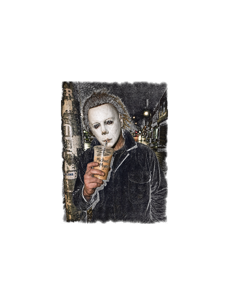 Michael Myers Nighttime Sip DTF Transfer