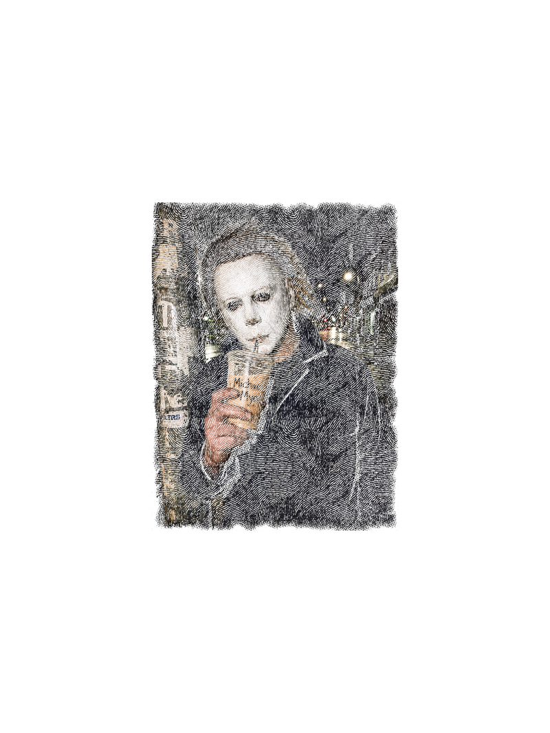 Michael Myers Nighttime Sip DTF Transfer