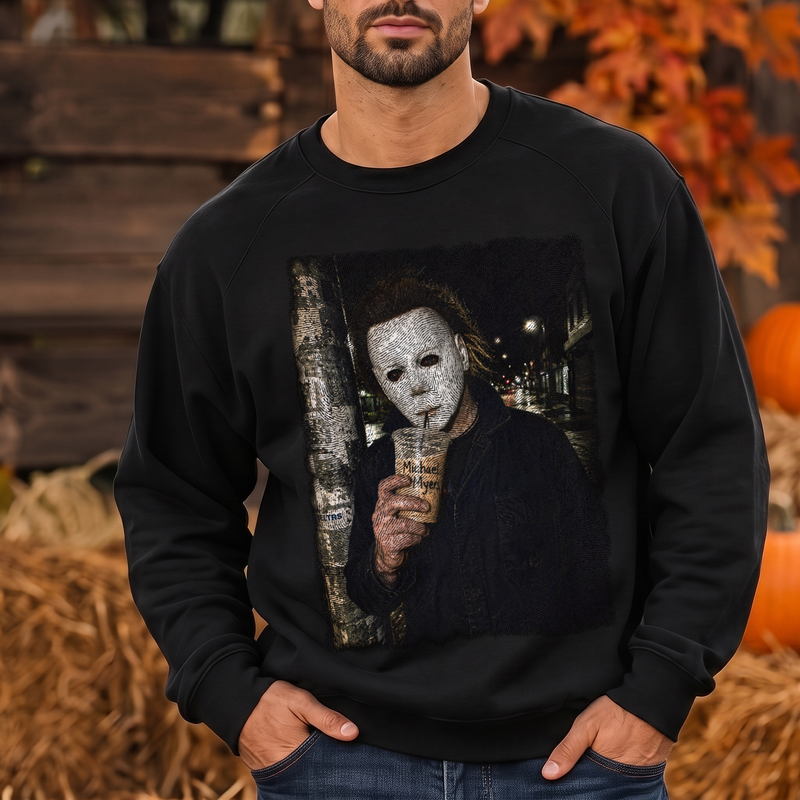 Michael Myers Nighttime Sip DTF Transfer