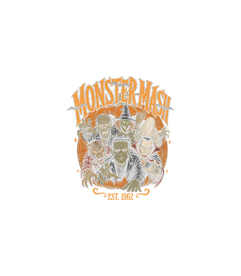 Classic Horror Icons Vintage Pumpkin DTF Transfer