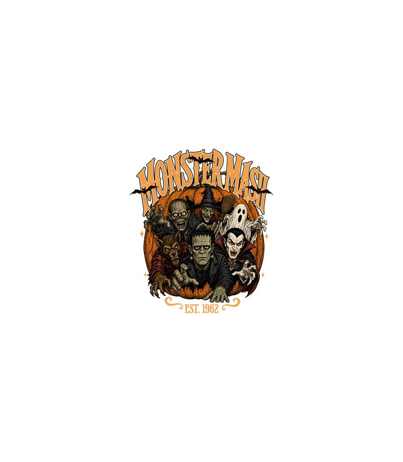 Classic Horror Icons Vintage Pumpkin DTF Transfer