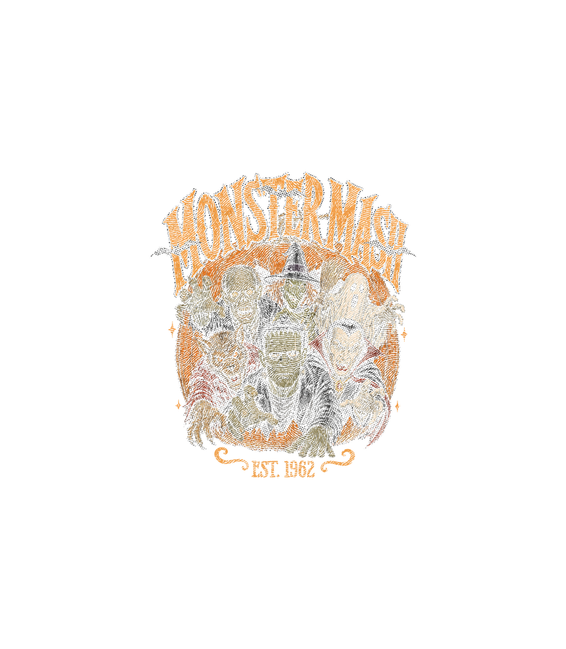 Classic Horror Icons Vintage Pumpkin DTF Transfer