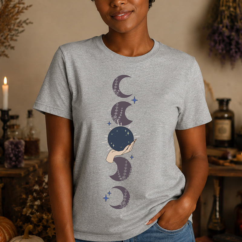 Vertical Celestial Moon Phases & Crystal Orb DTF Transfer