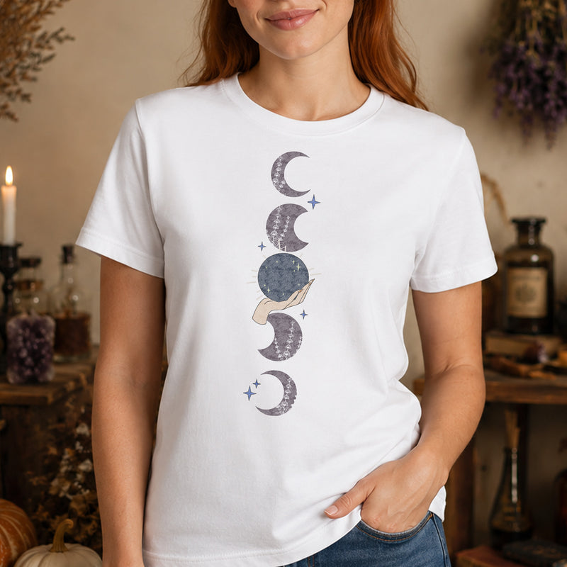 Vertical Celestial Moon Phases & Crystal Orb DTF Transfer