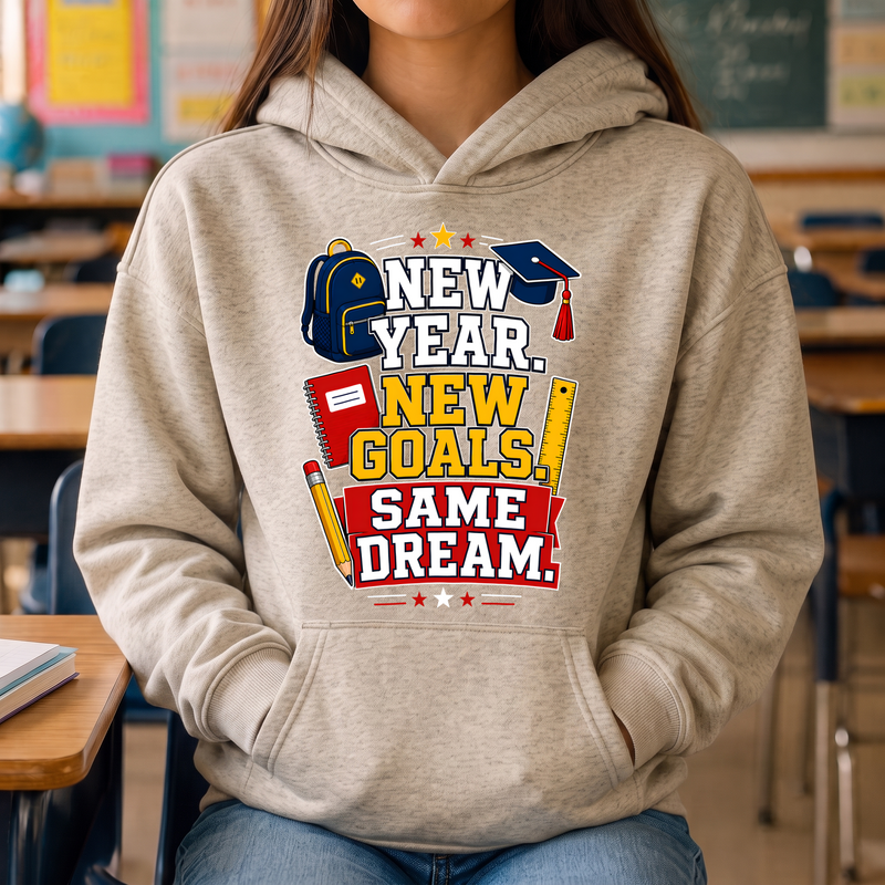 New Year, New Goals Academic Varsity  - DTF Transfer