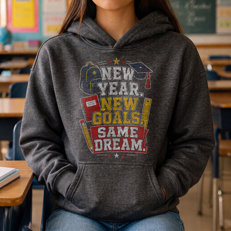 New Year, New Goals Academic Varsity  - DTF Transfer